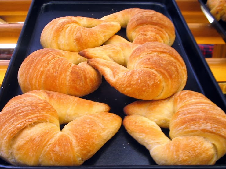 cuernitos on a black platter