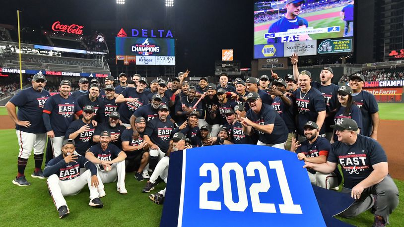 Braves celebrate 2021 NL East title