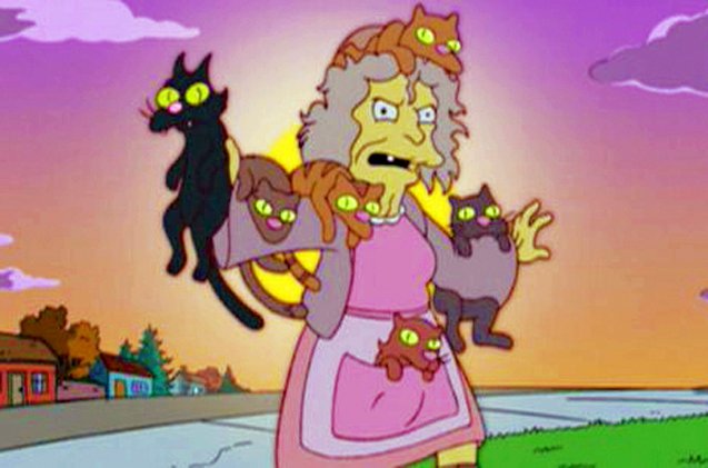 CARTOON CAT LADY