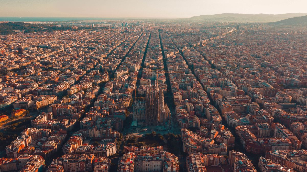 Aerial image of Barcelona