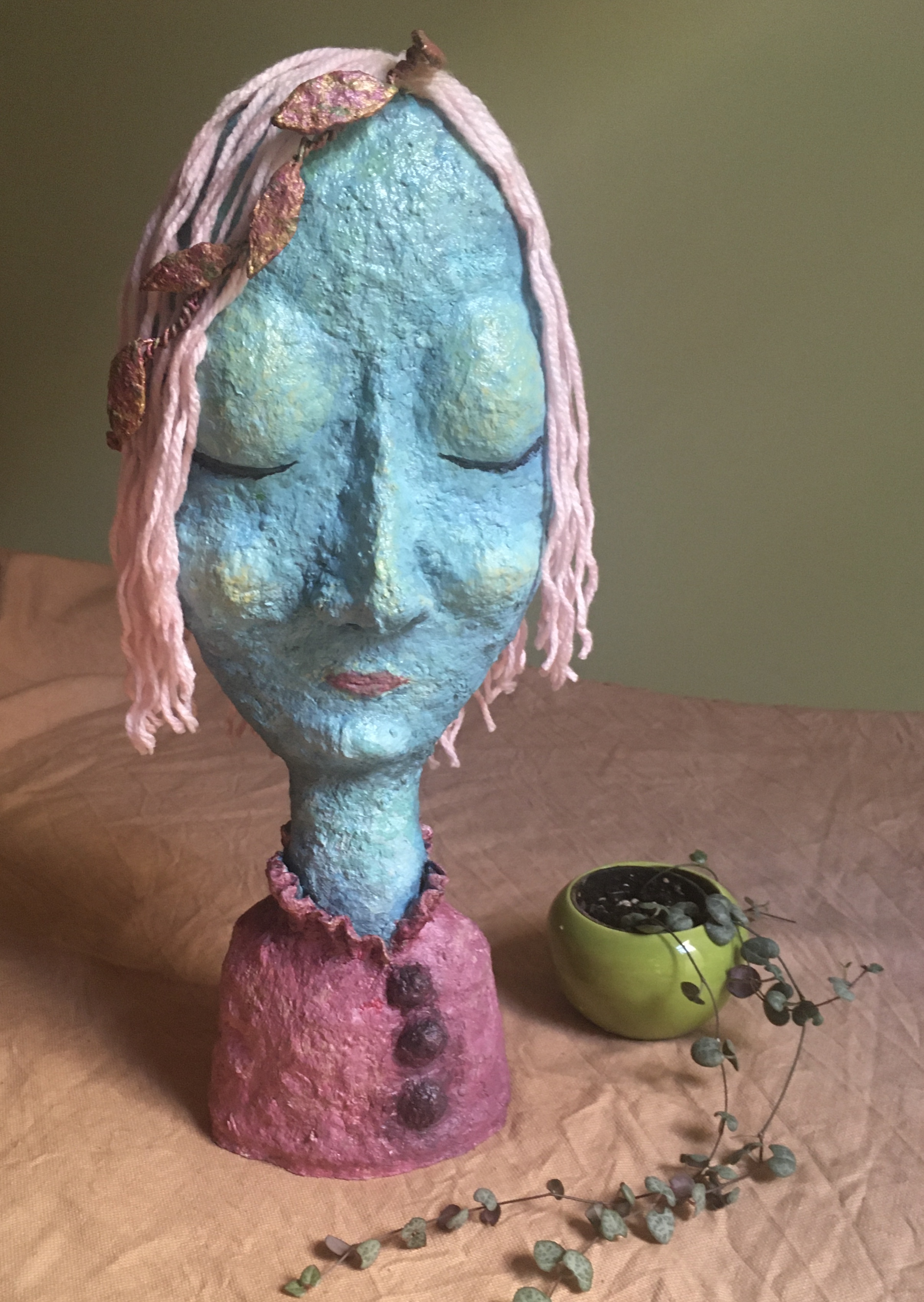 A paper-mache sculpture