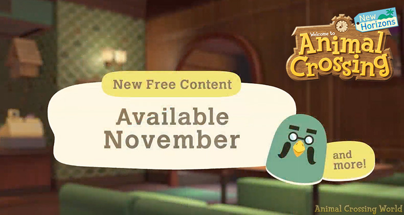 Brewster and other free content coming November to ACNH