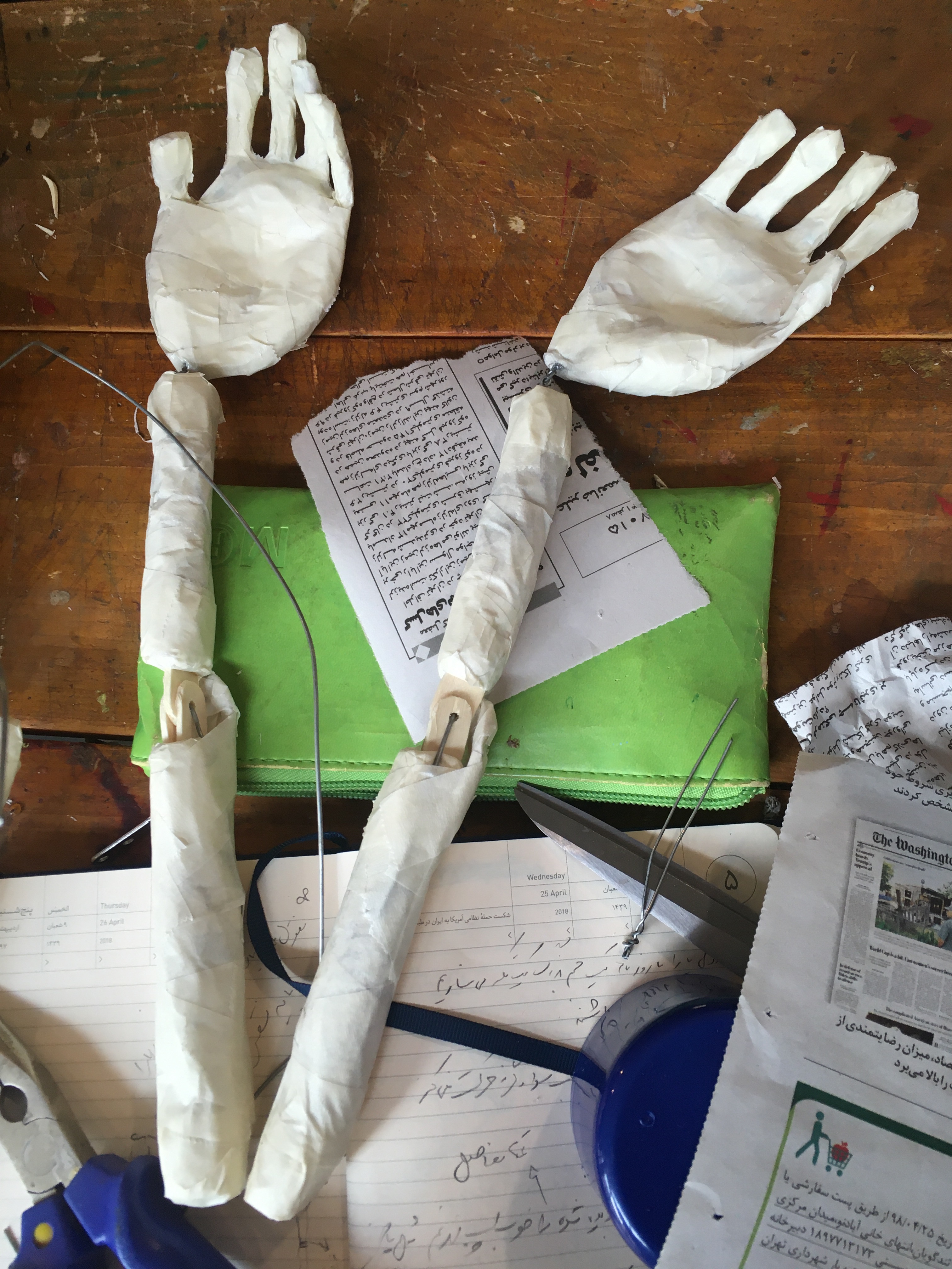 Photo of a papermache workshop