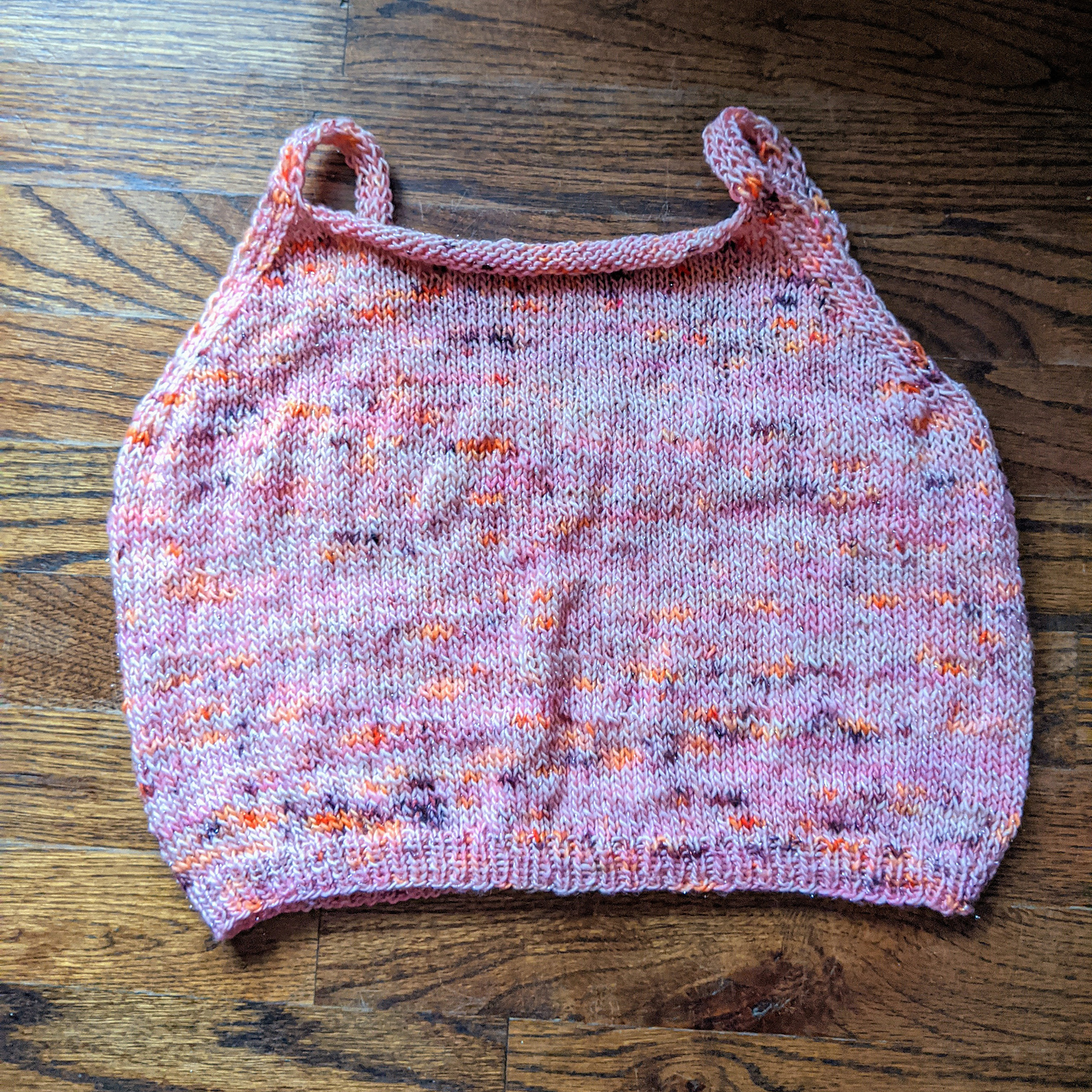 A hand knit crop top