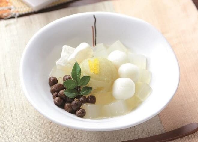 Traditional Japanese Dessert called Anmitsu