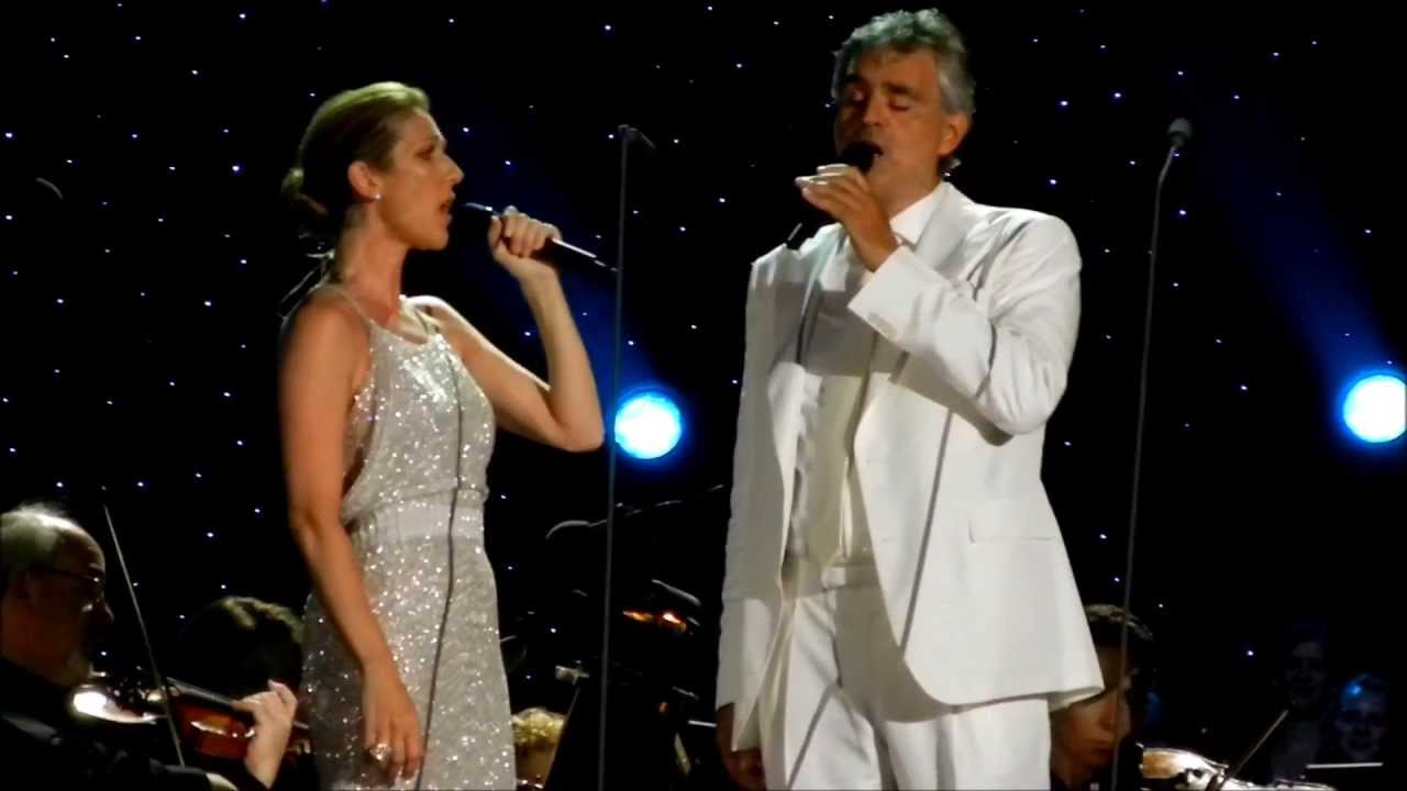 celine Dion and bocelli