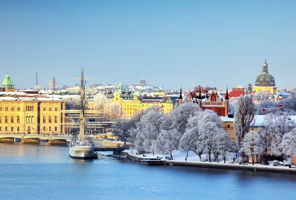 View over Stockholm in Winter