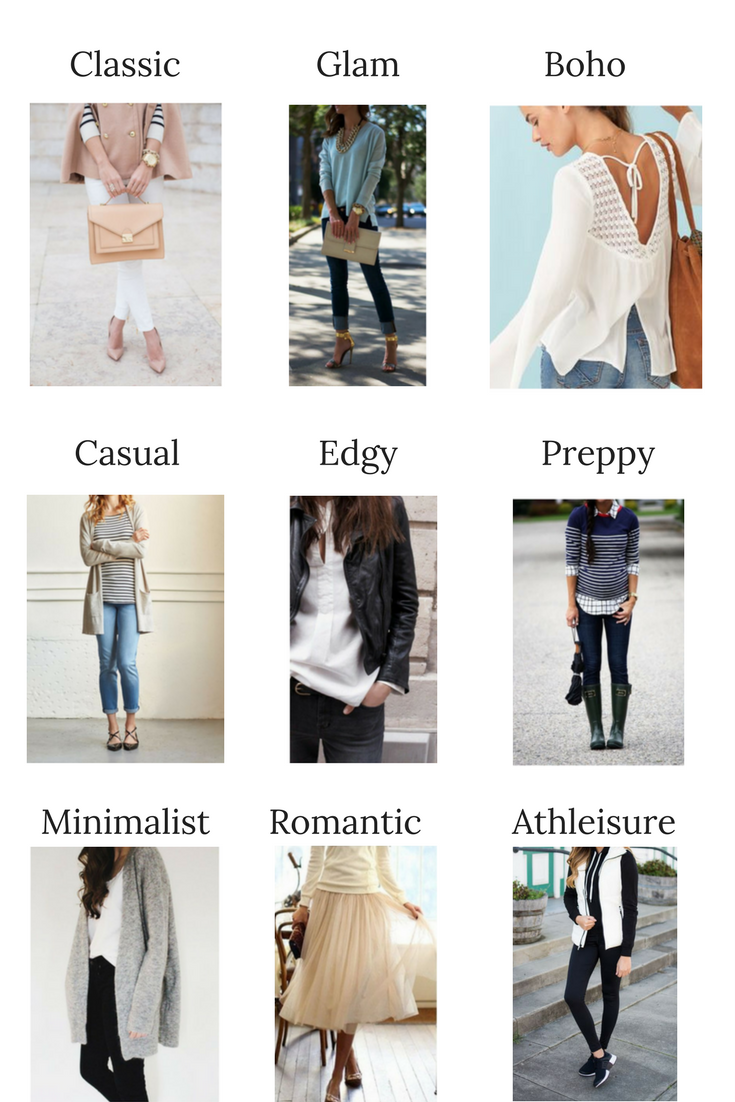 Personal style categories