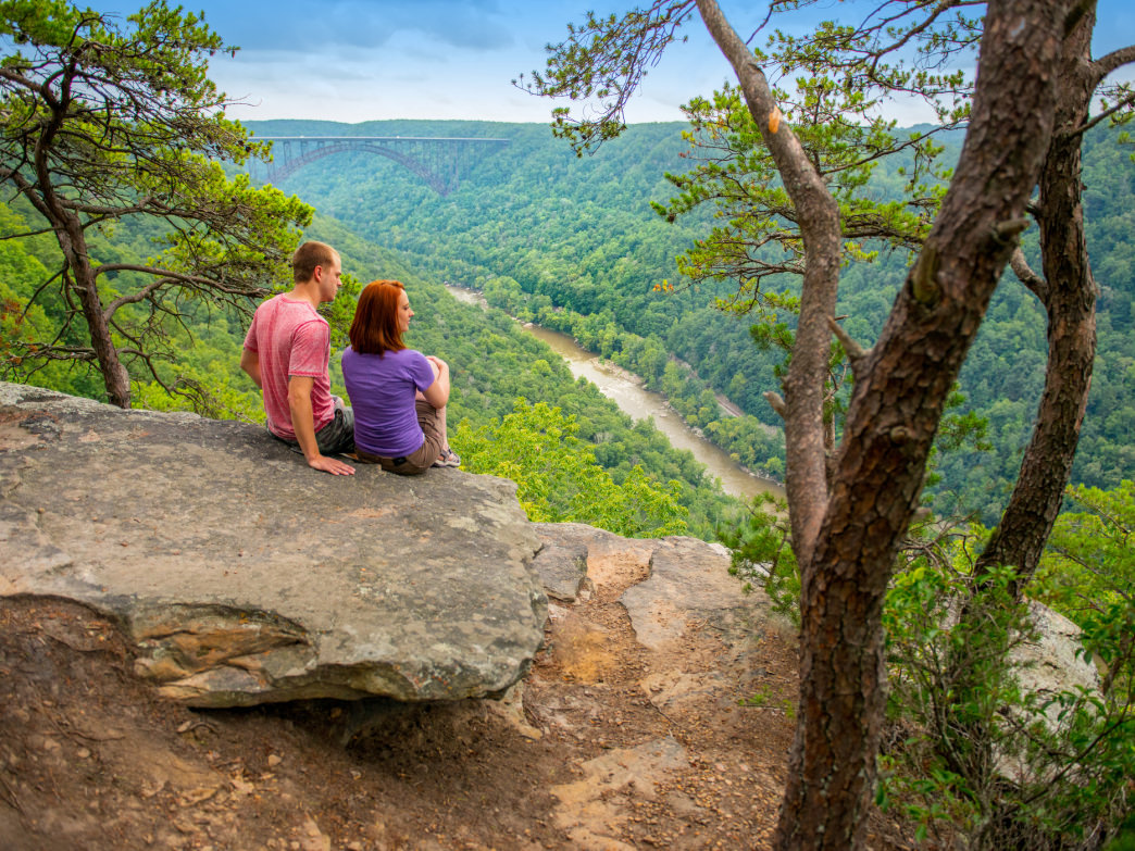 Couple hiking at the New
