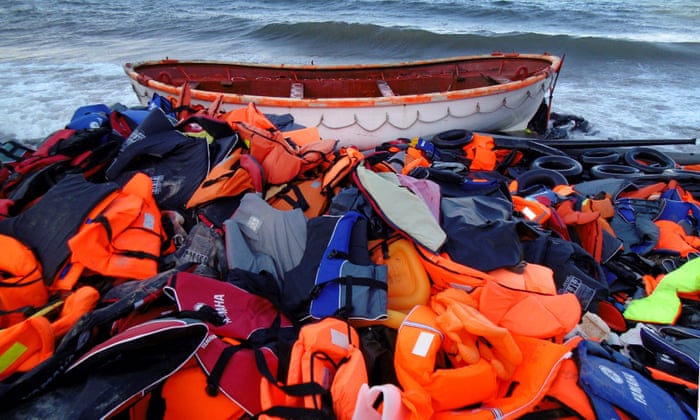 boat with like jackets