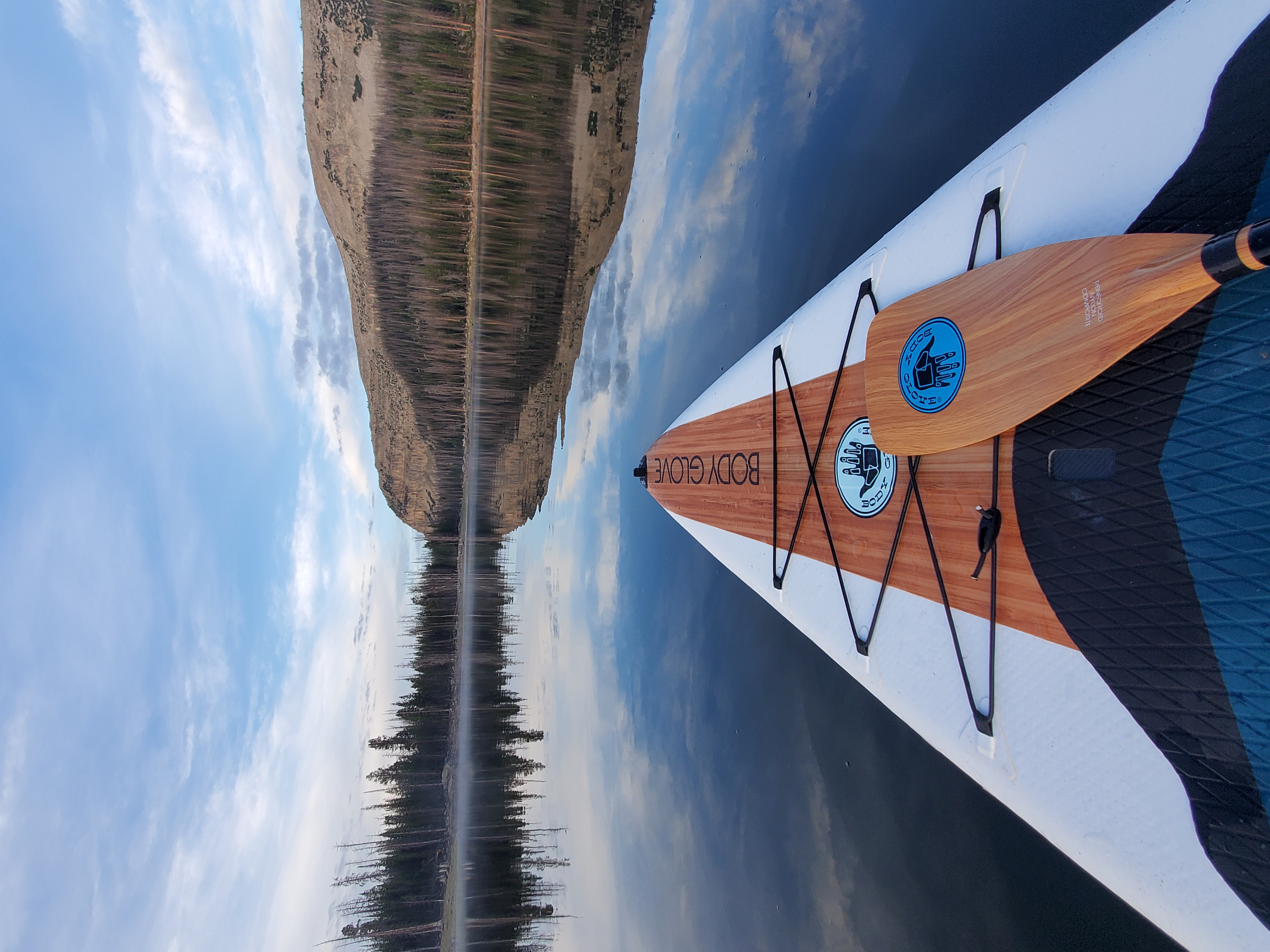 paddleboard picture in mountains