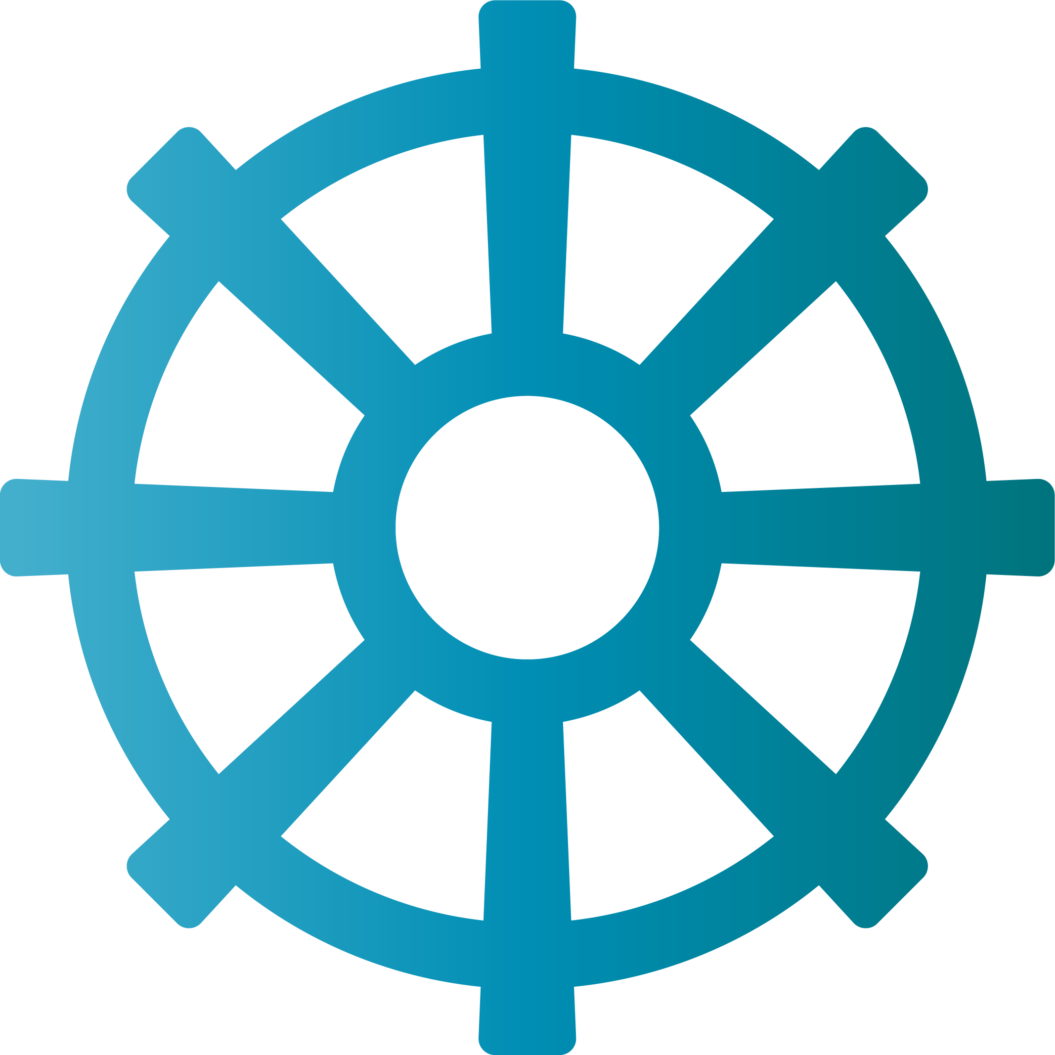 An icon in the shape of a boat's wheel