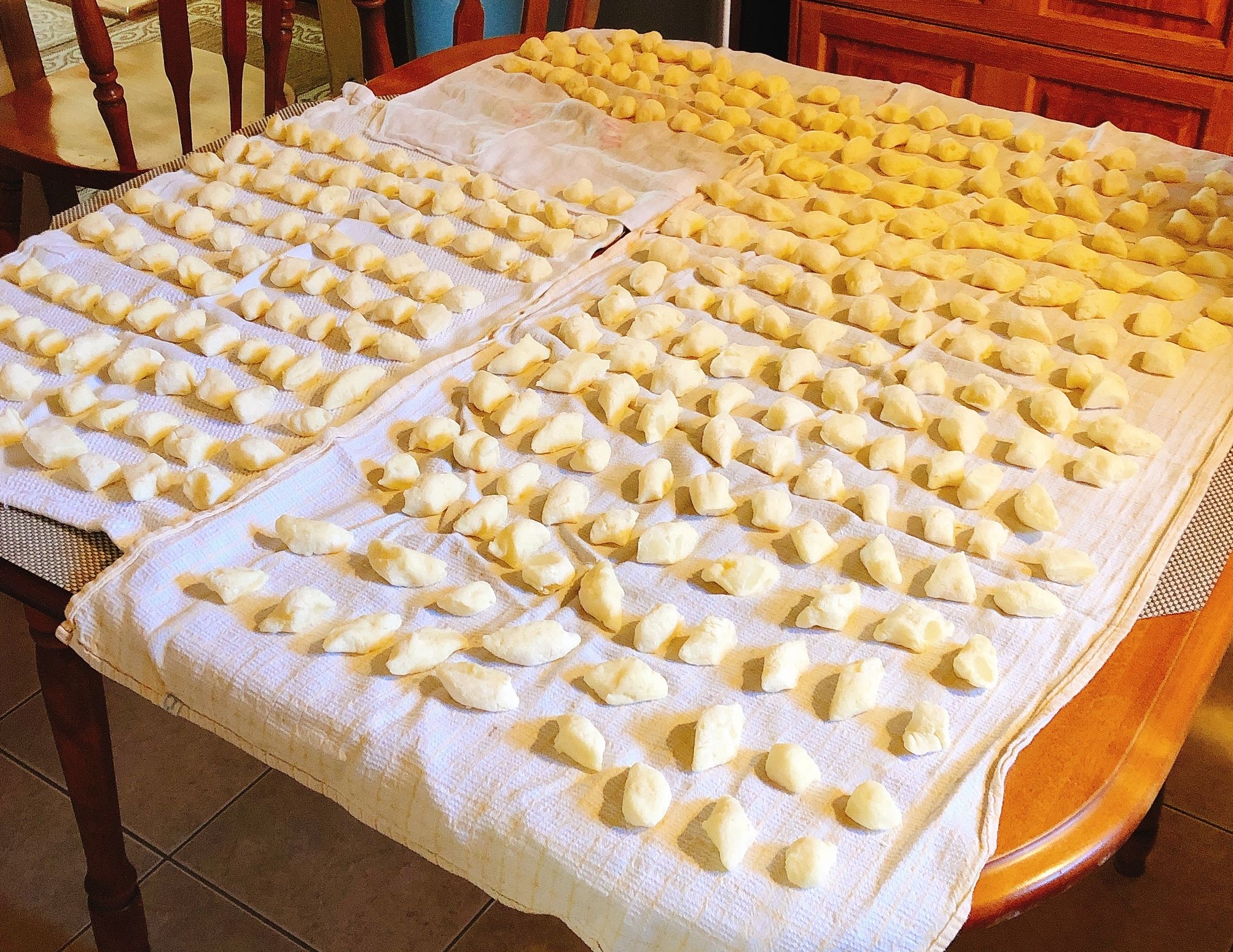 Kluski ready to be cooked