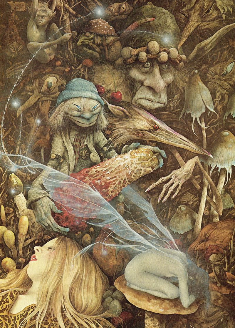 A drawing of Brian Froud Faeries