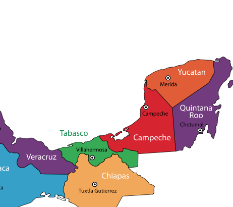 Map of Yucatán State