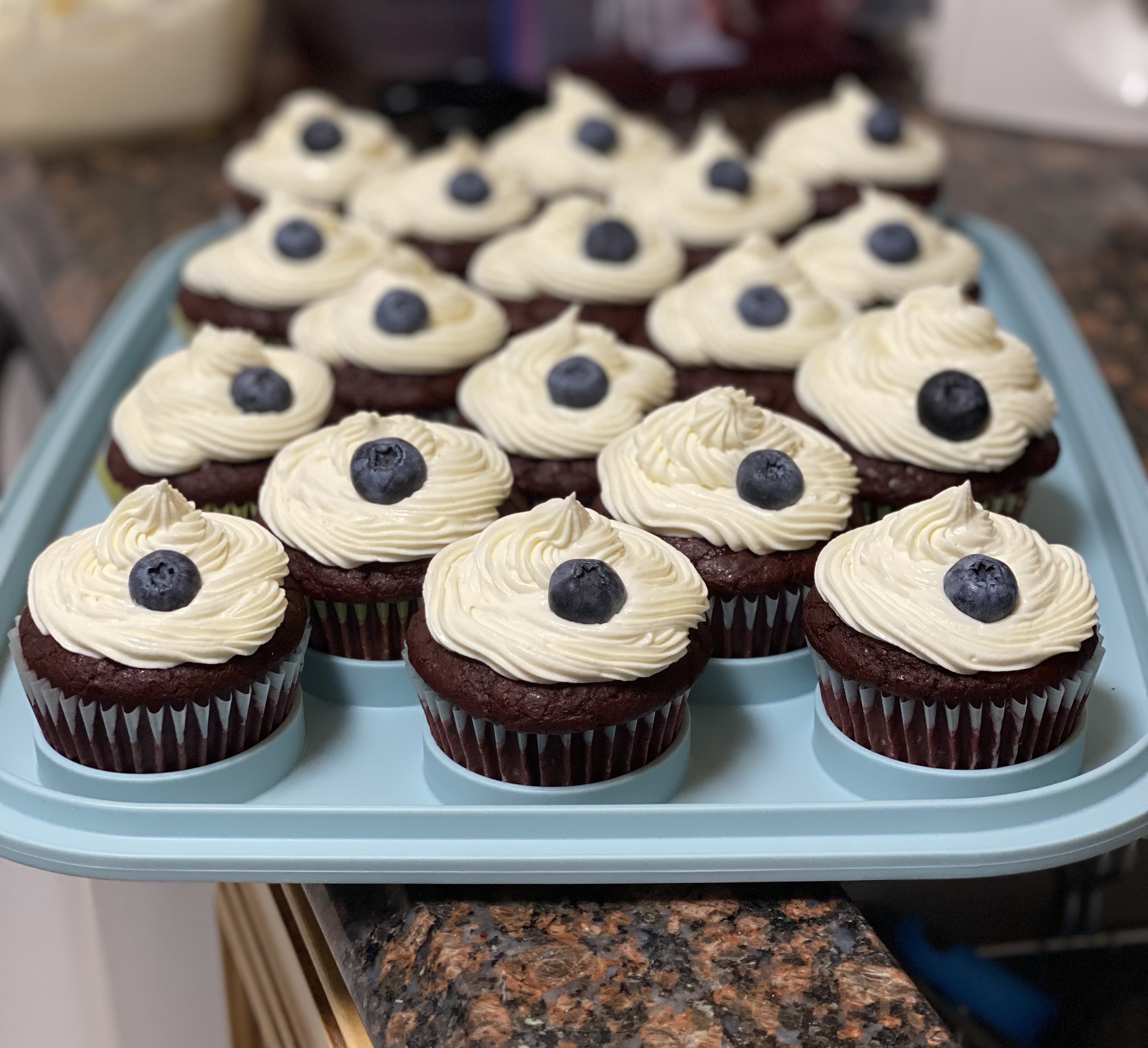 Homemade Healthy 4th of July Cupcakes