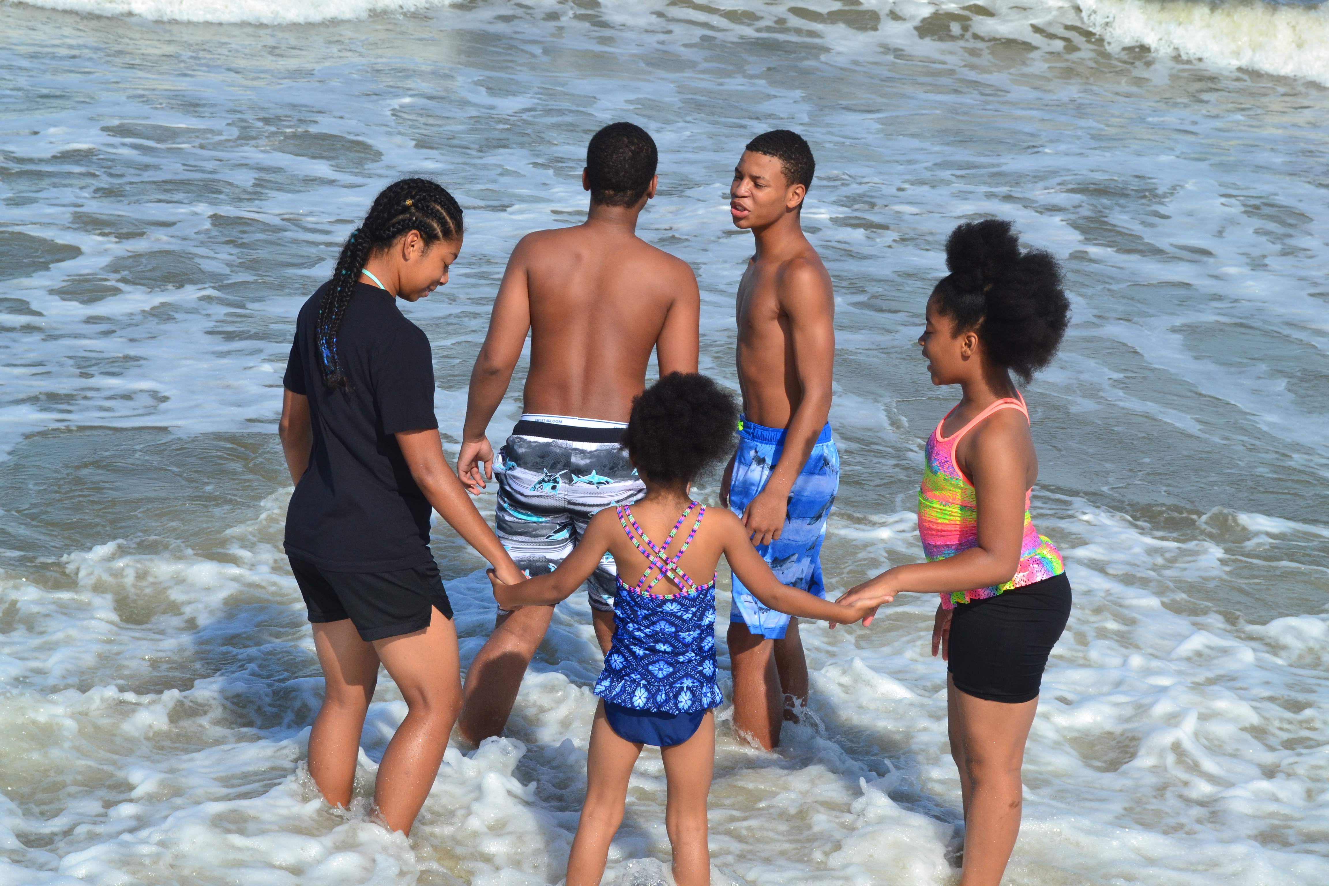 Group of kids at the beach