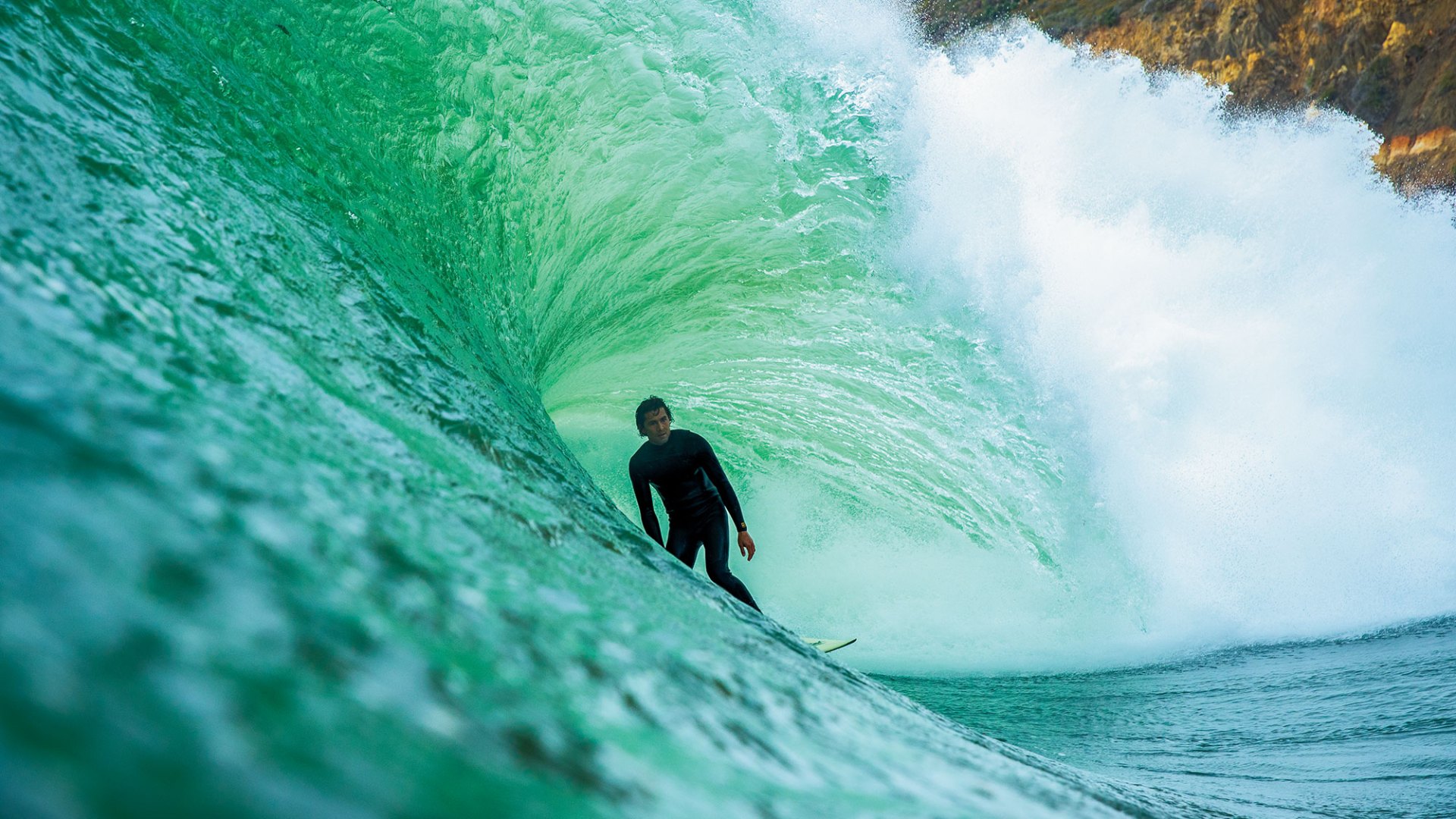 surfer in the tube