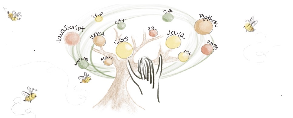 Image of Tiare reaching for the Tree of Code