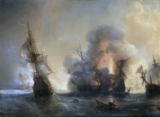 Painting of Naval Battle