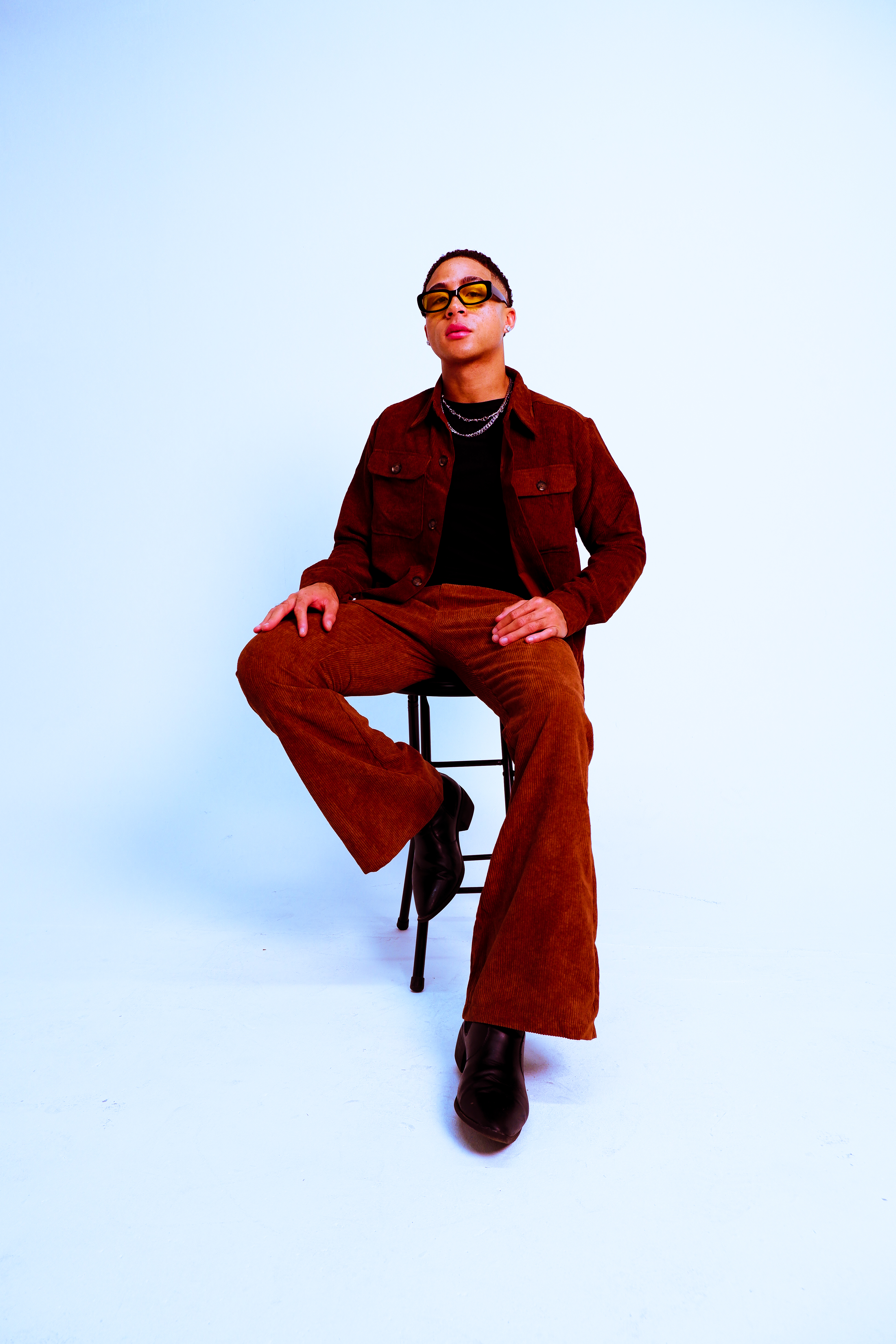 Photograph of man in studio