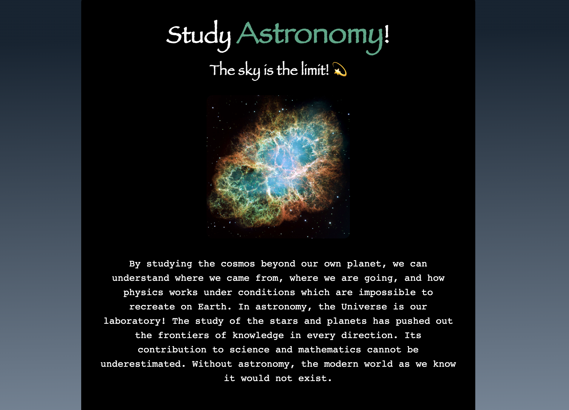 Astronomy App