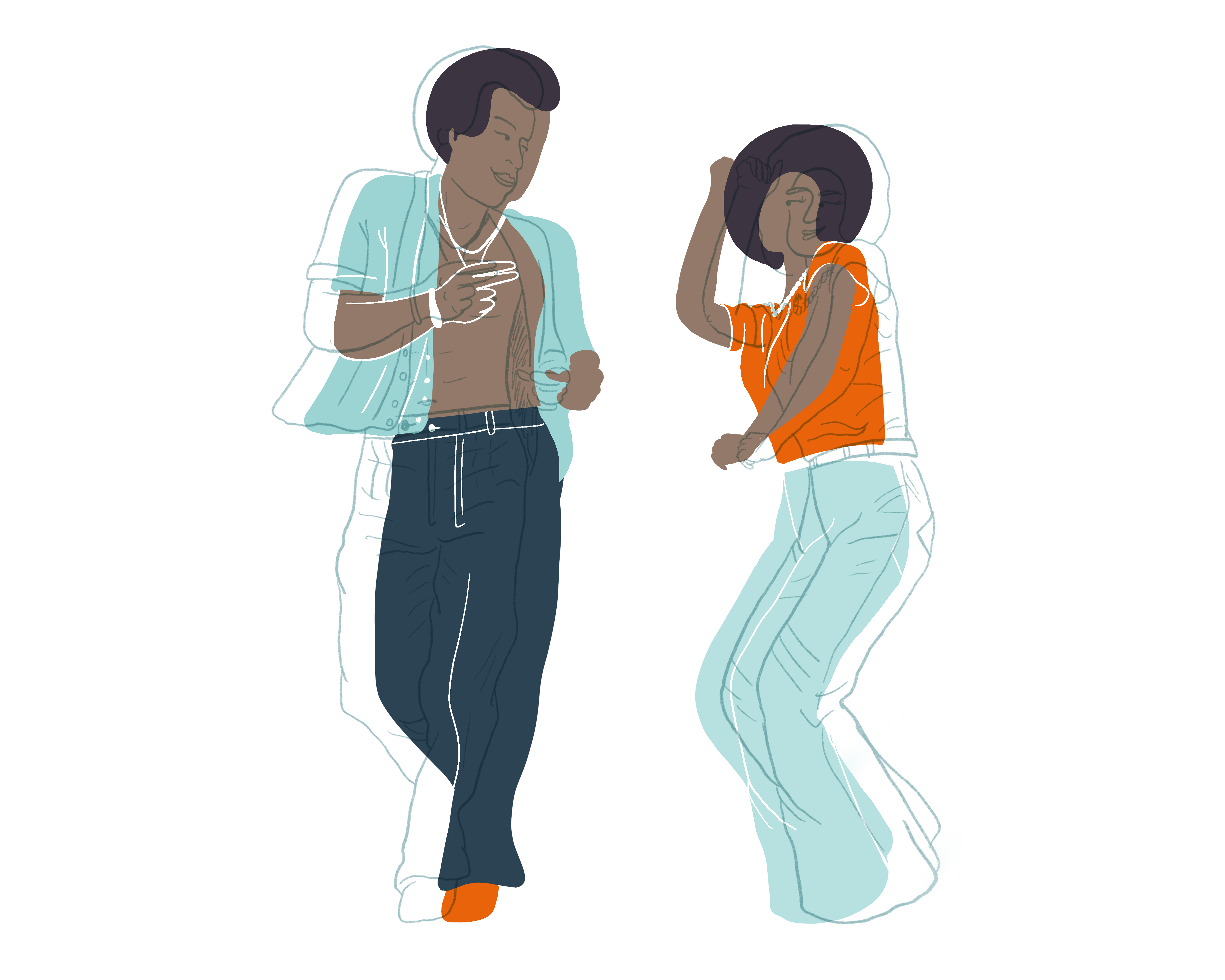 Dancing People Illustration