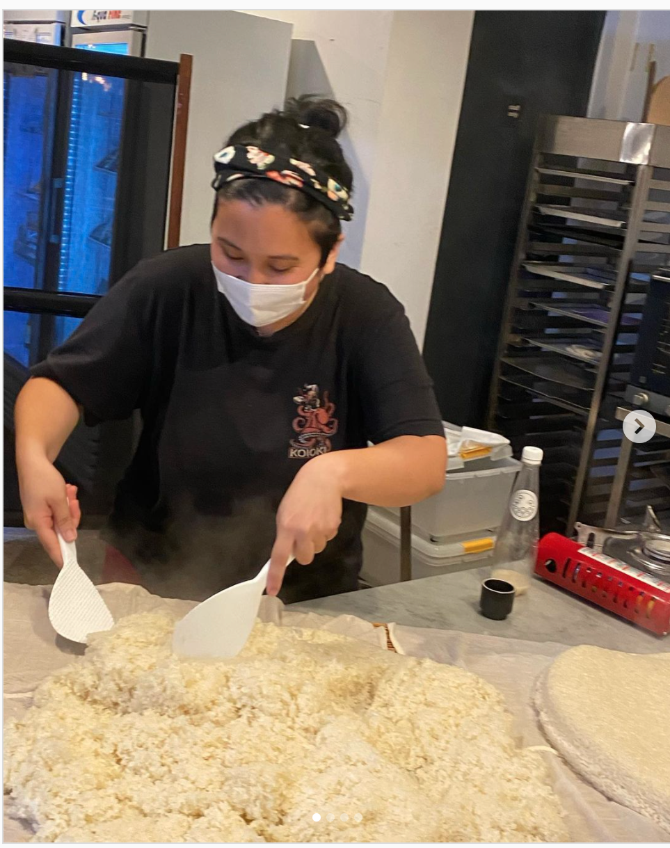  image of Victoria in makgeoli class