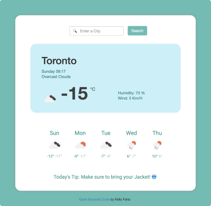 This is an image of my Weather App.