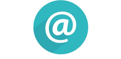 Send Kelly an email! Email icon in turquiose