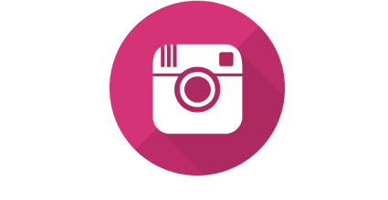 Follow kelly on instagram. Instagram icon in pink