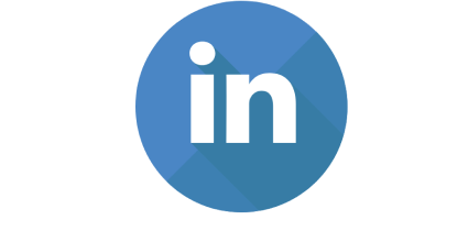 Connect with kelly on Linkedin! The linkedin icon in blue.