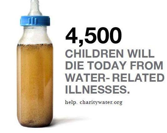 baby bottle filled with dirty drinking water