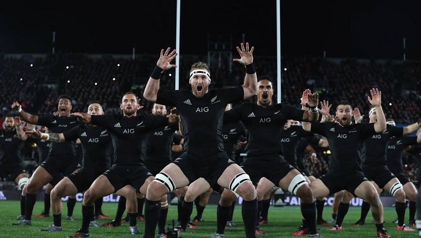 New Zealand All Blacks Performing Maori Haka