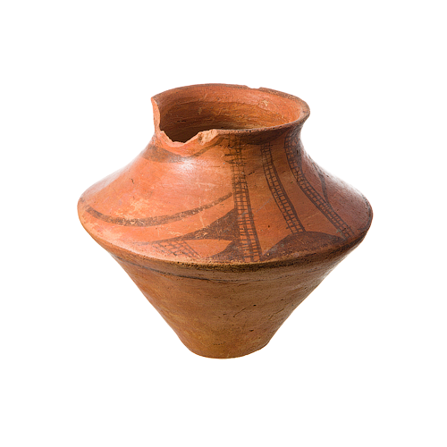 A pitcher with symbols of transition to another world