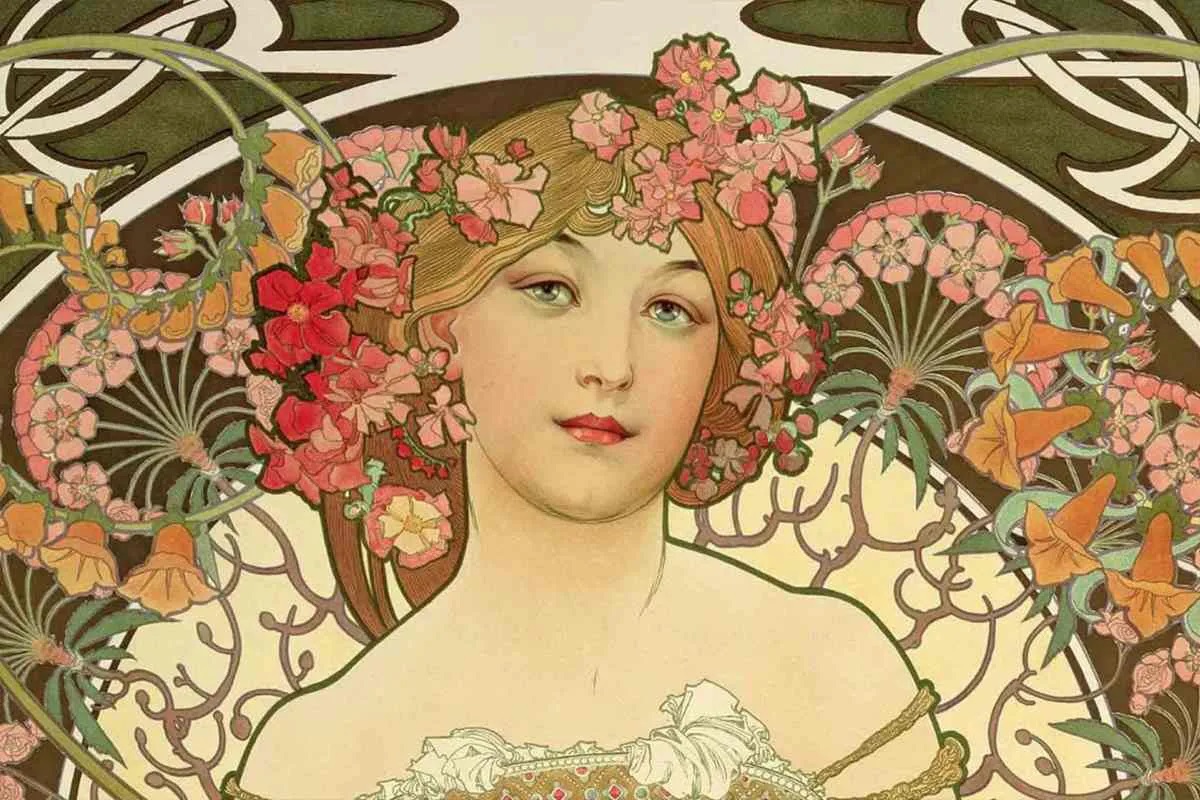 art nouveau portrait