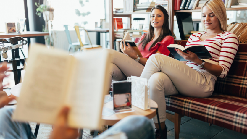 Reading books in book club