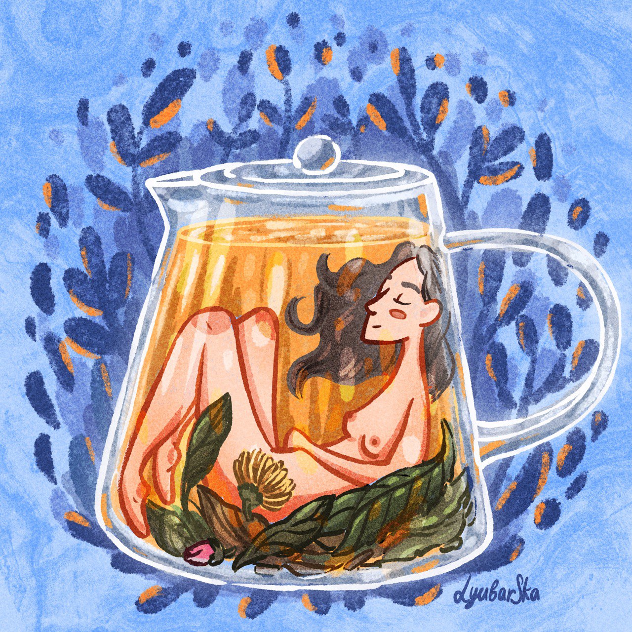 Herbal tea illusrtation