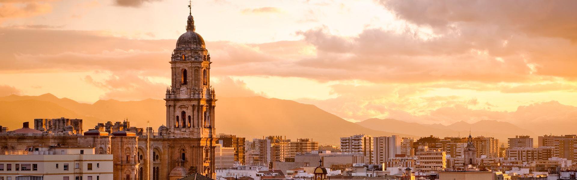 Picture of malaga at sunset