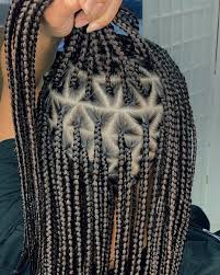 Box braids Triangular part