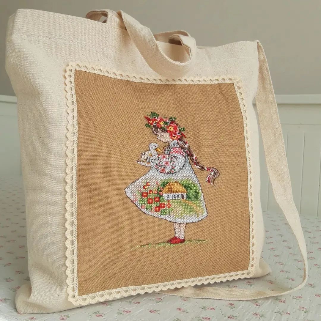 Shopper with CrossStitching