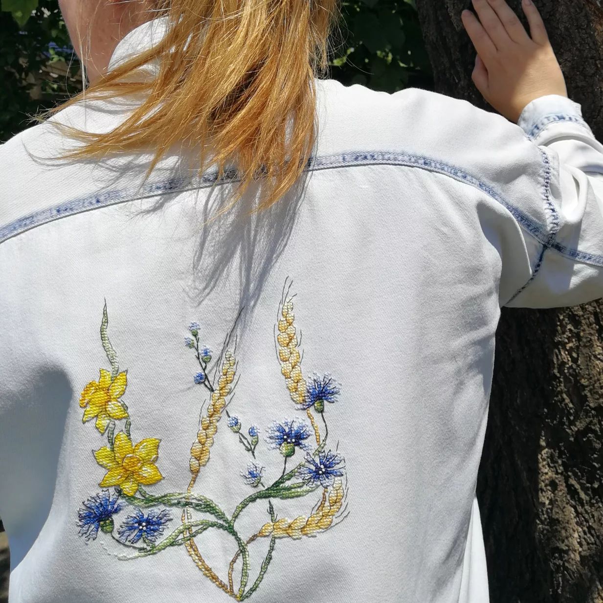 Jacket with CrossStitching