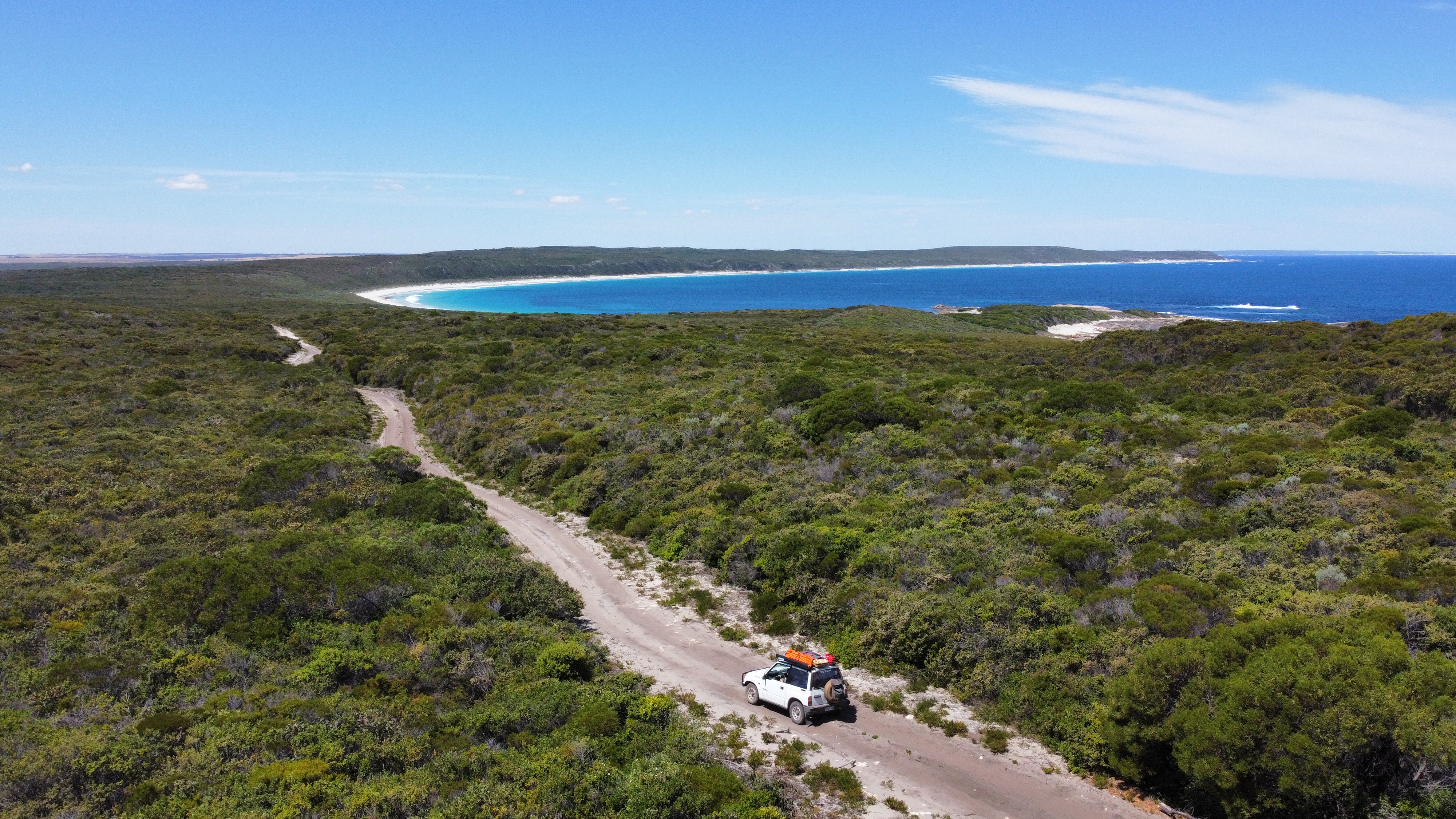 4WD along sandy track in Southern WA