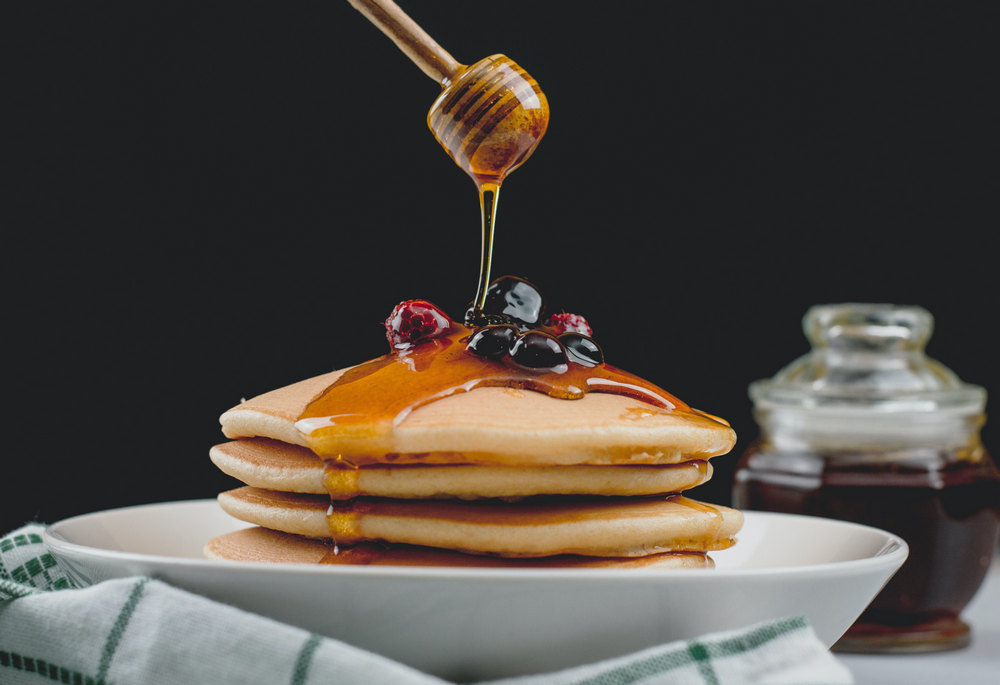 Pancakes with honey