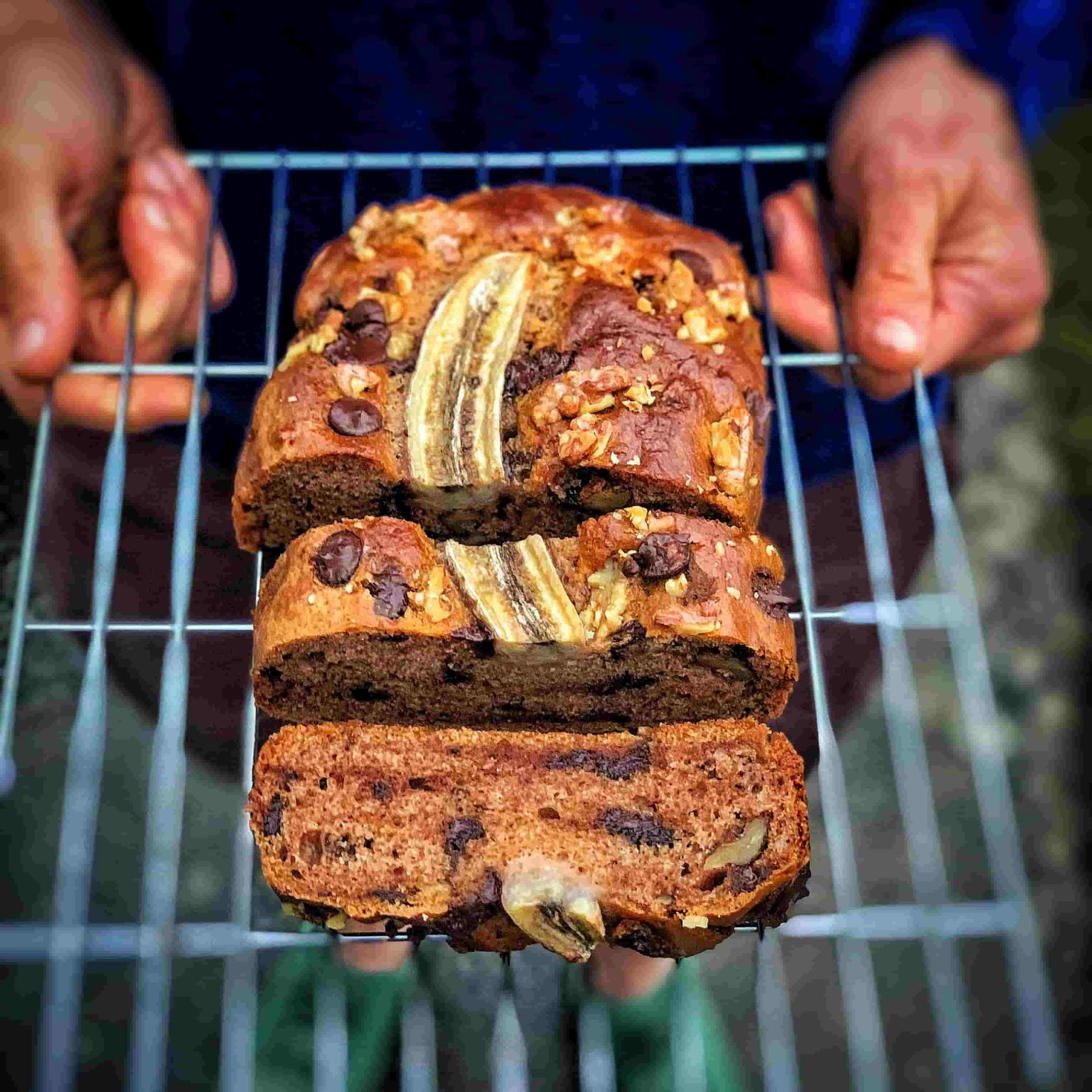 Banana bread with chocolate chips