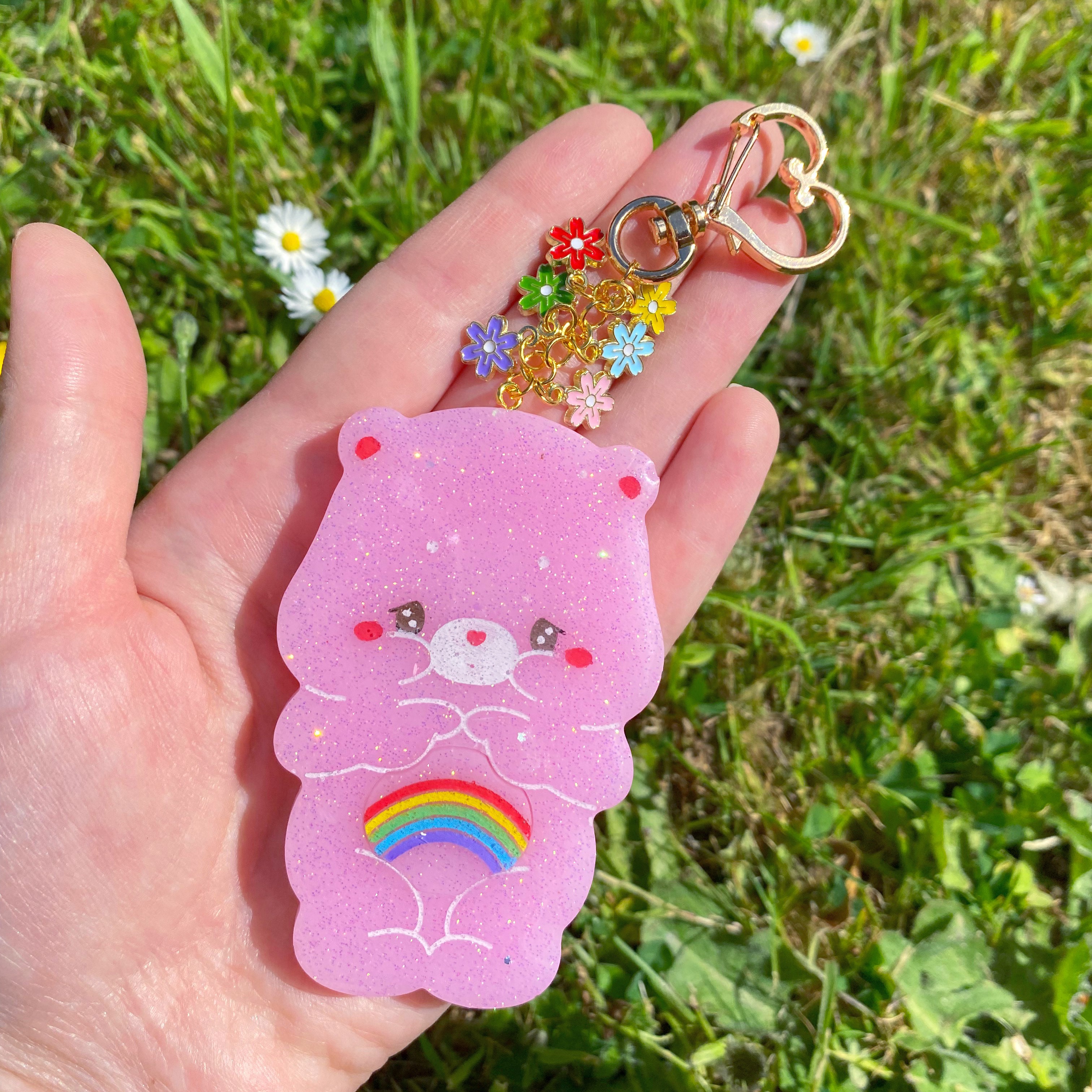 Pink bear keyring