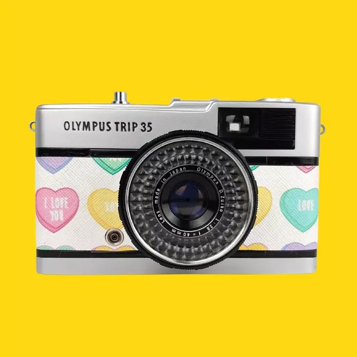 Olympus Trip 35 Hearts Leather Point and Shoot