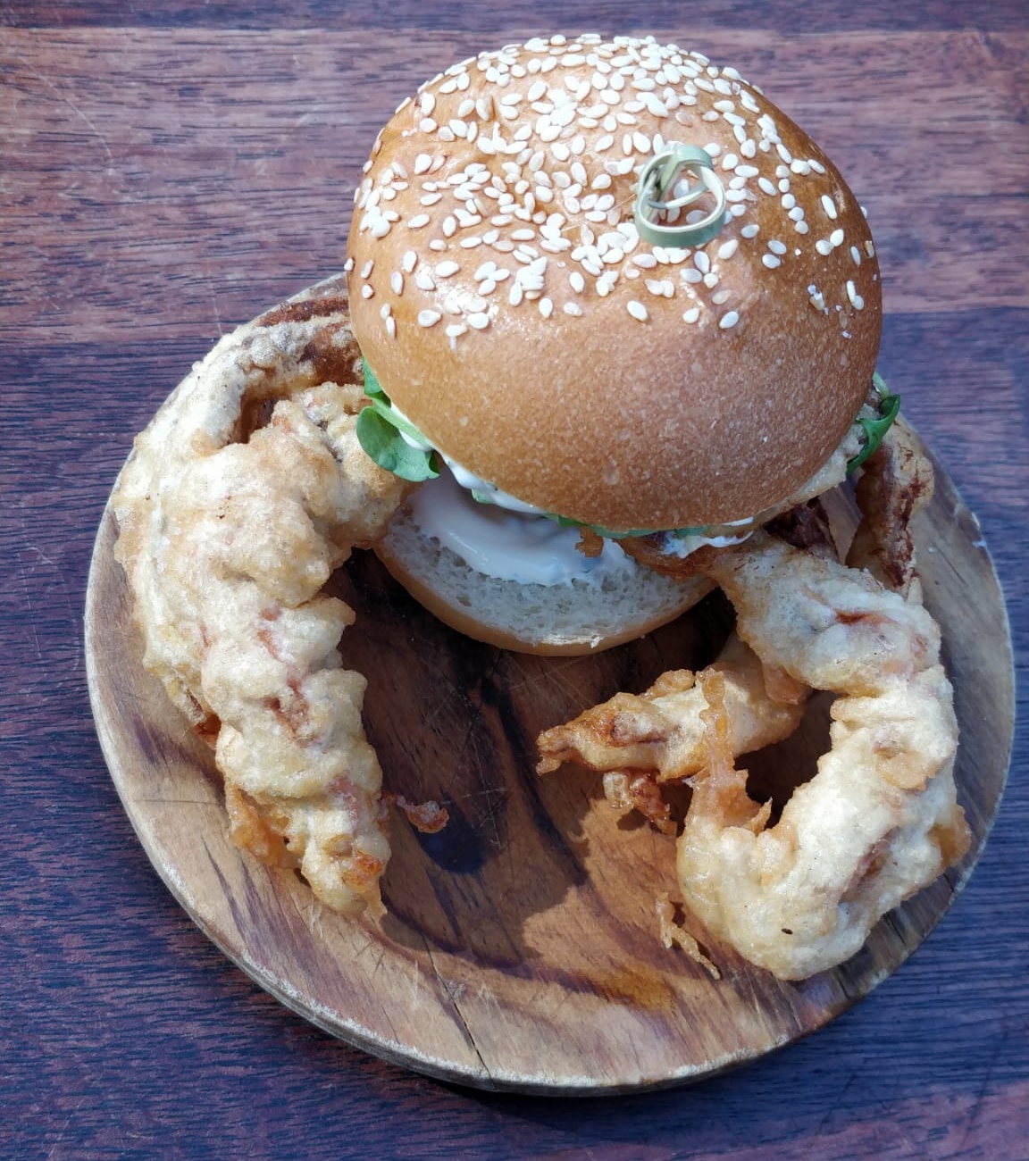 Soft shell Crab Slider in yuzu mayo