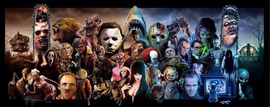 Horror Film Characters Montage