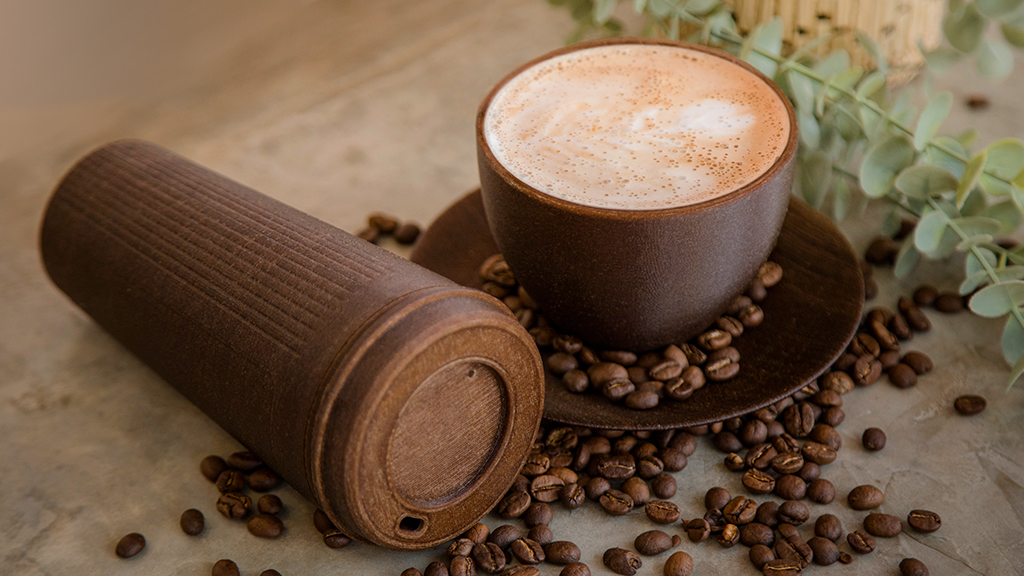 Coffee Cup and Beans